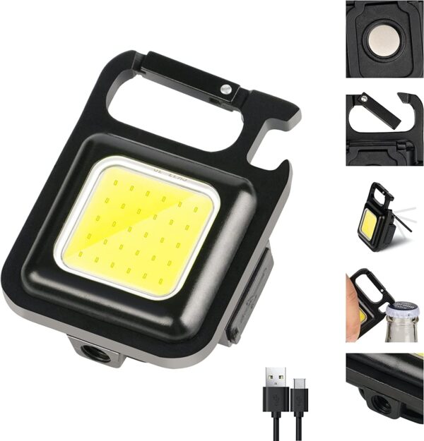 5 in 1Keychain cob light  rechargeable